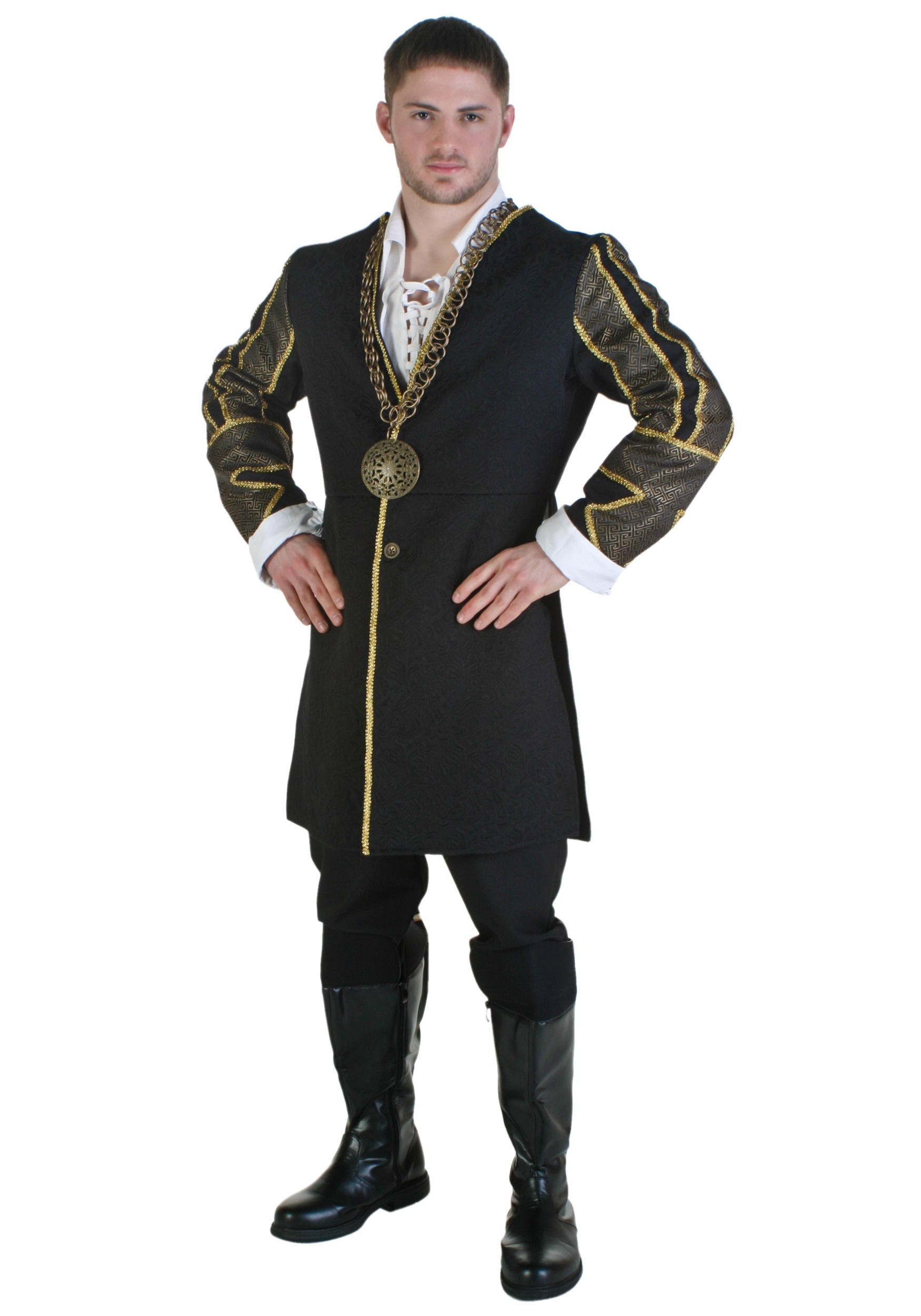 Photos - Fancy Dress Flama FUN Costumes King Henry VIII Royal Plus Size Men's Costume Black FUN2621PL 