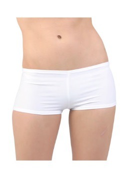 Sexy White Lycra Hot Pants for Women