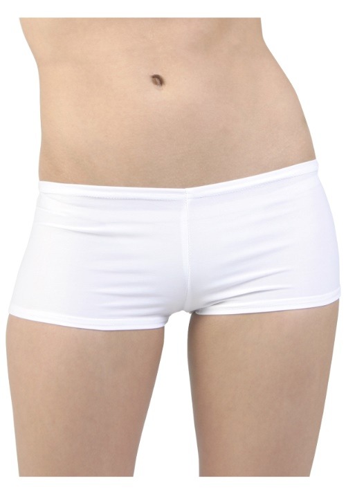 Sexy White Lycra Hot Pants for Women