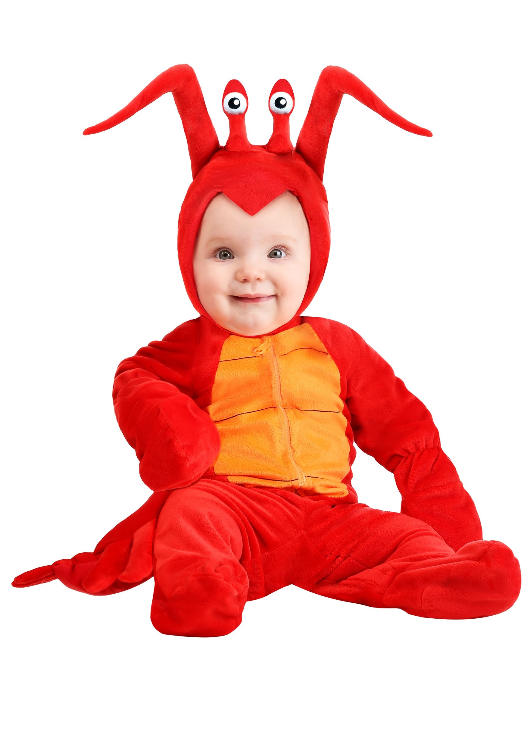 Photos - Fancy Dress ROCK FUN Costumes  Lobster Infant Costume Orange/Red FUN7301IN 