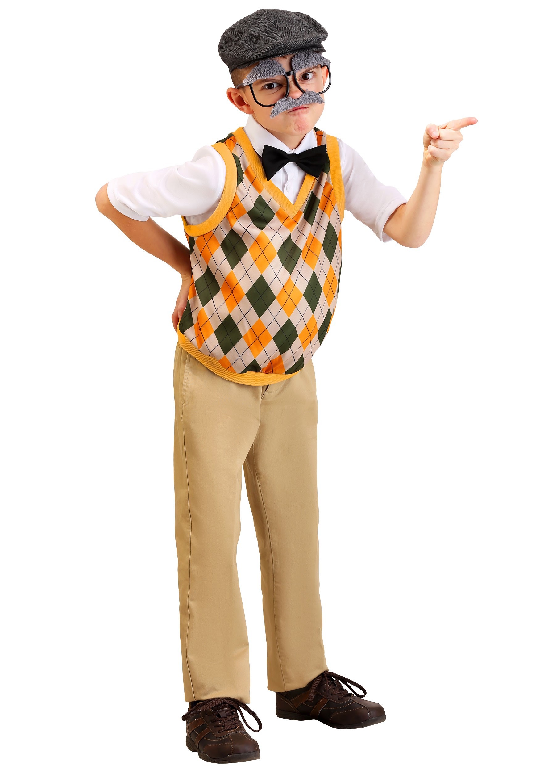 Photos - Fancy Dress MAN FUN Costumes Old  Child Costume Black/Orange/White FUN7224CH 