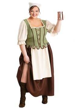 Womens Plus Size Medieval Pub Wench Costume