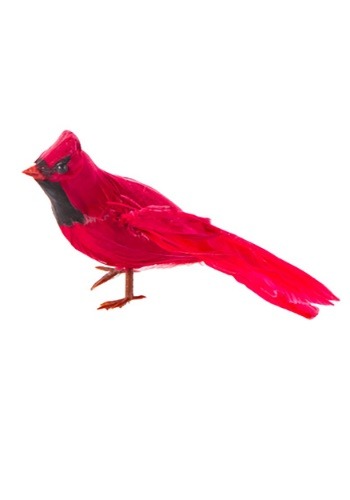 6.5" Feathered Cardinal Treet Sitter Ornament