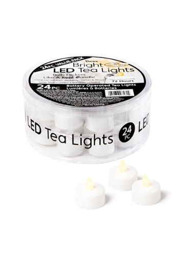 24 Piece Box Led White Tea Lights