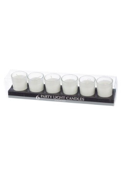 Unscented White Party Light Candles, Set of 6