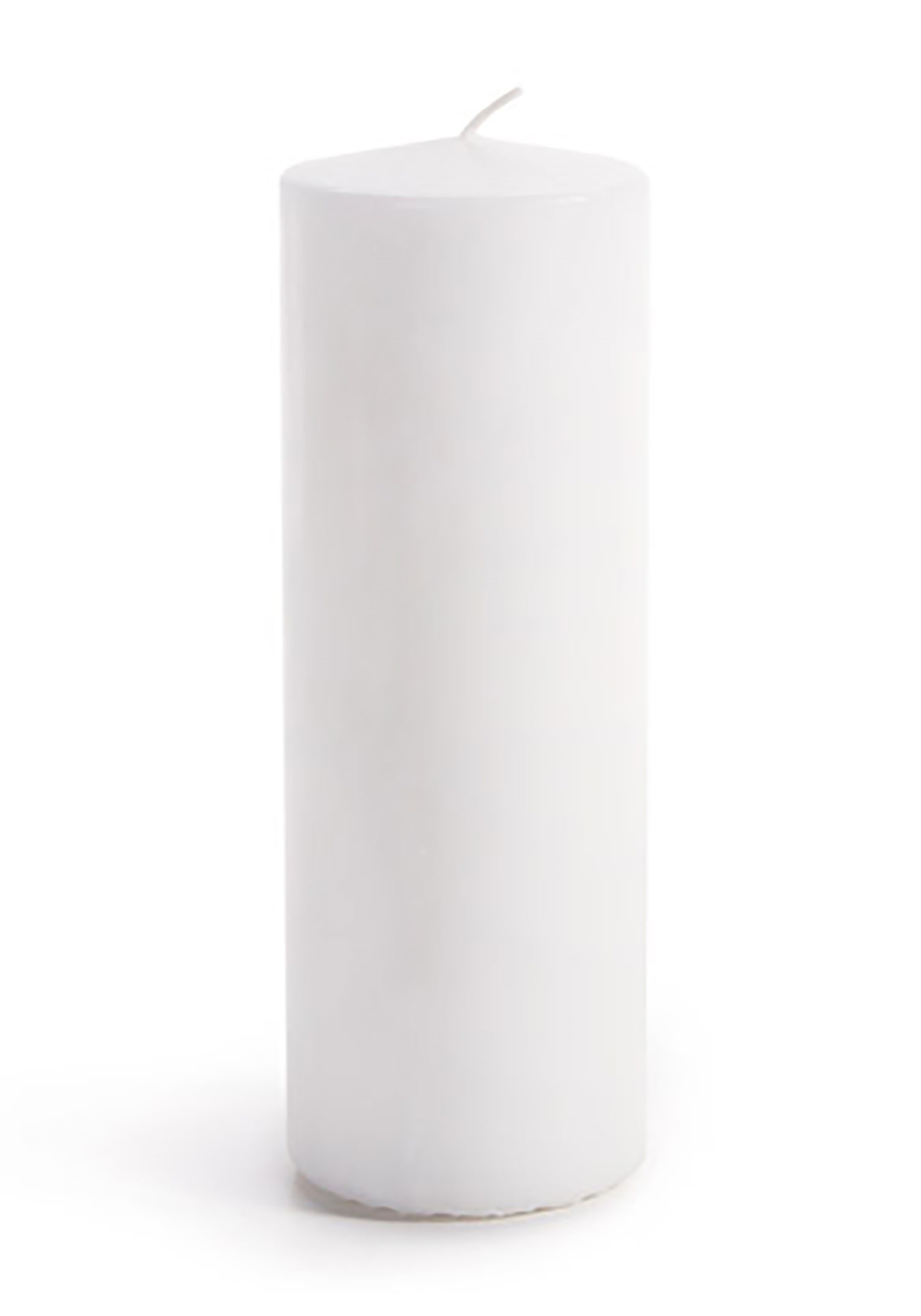 Set of 3 Unscented White Pillar Candles