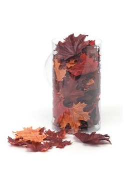 100 Silk Screen Maple Leaves in Canister