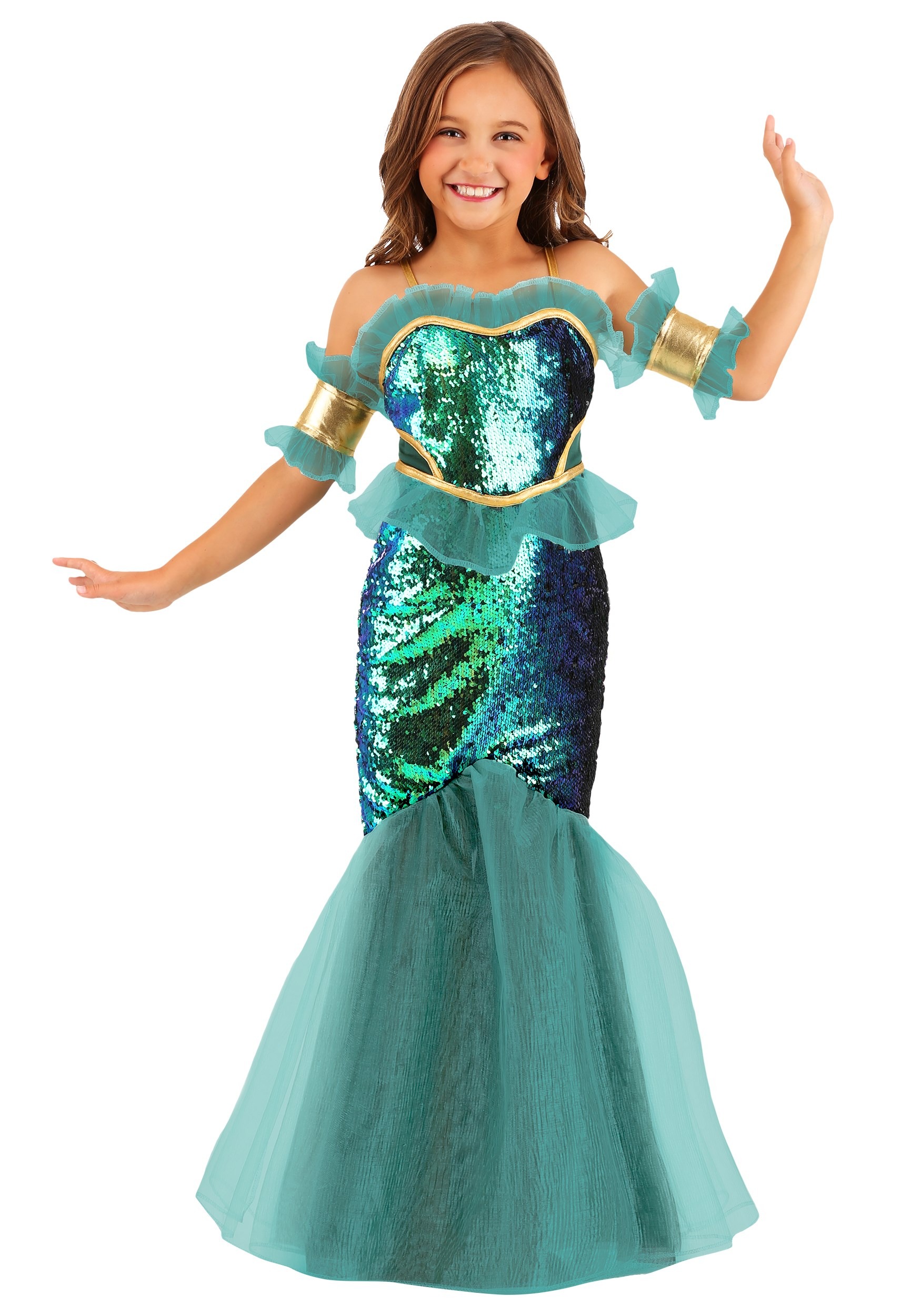 Photos - Fancy Dress Siren FUN Costumes Sea  Girl's Costume Green FUN7030CH 