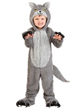 Toddler Grey Wolf Costume Alt 2