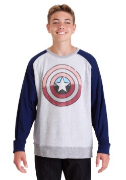 Marvel Captain America Shield Grey/Navy Fleece Pullover