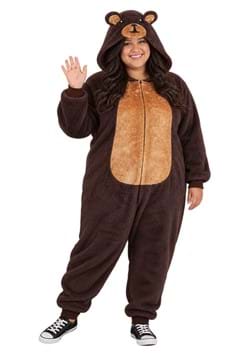 Plus Size Brown Bear Onesie Costume for Adults New Main