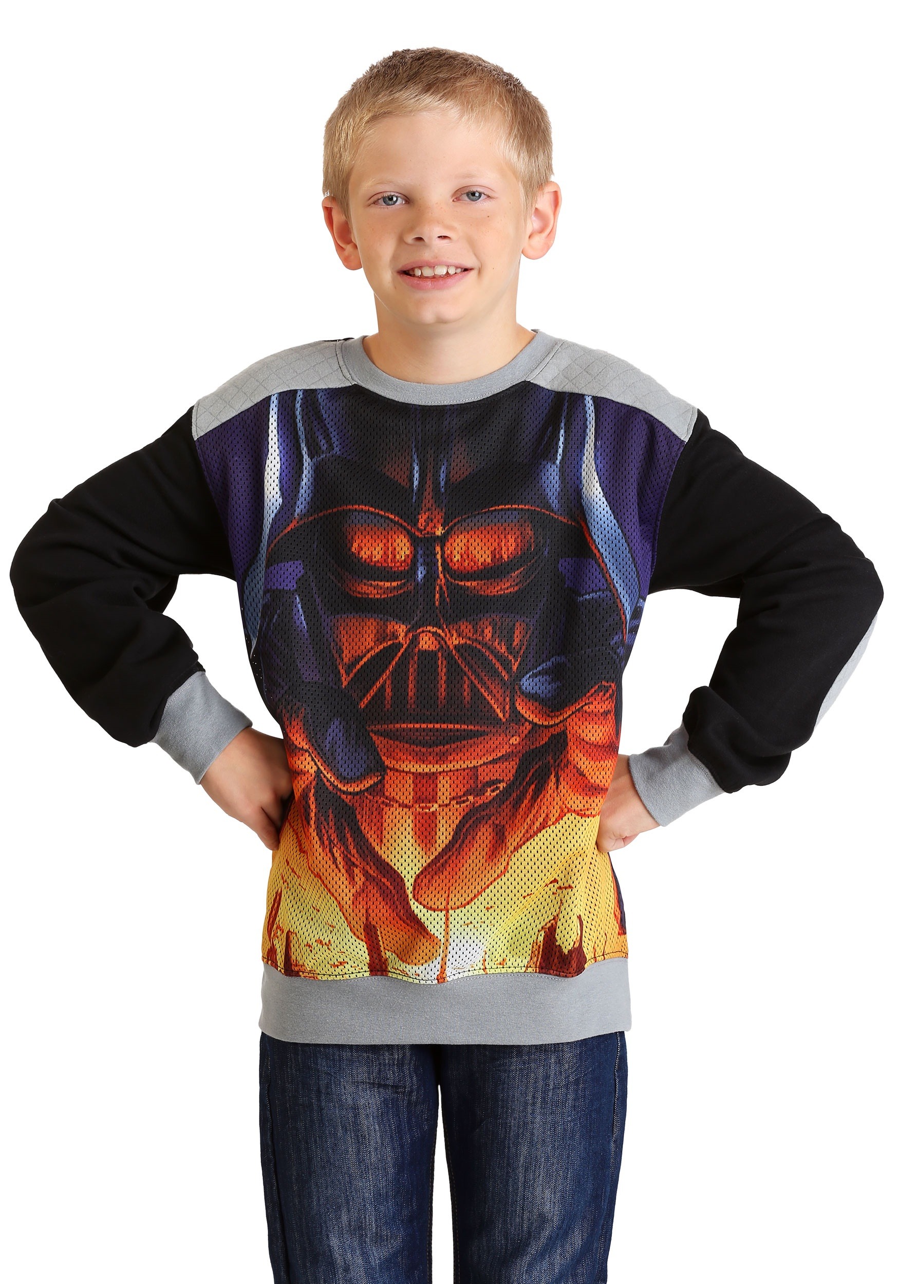 Star Wars Darth Vader Looming Over Planet Pullover Sweater for Boys