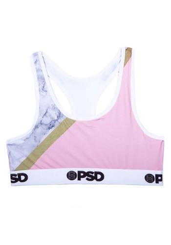 PSD Underwear Pink Marble Sports Bra for Women