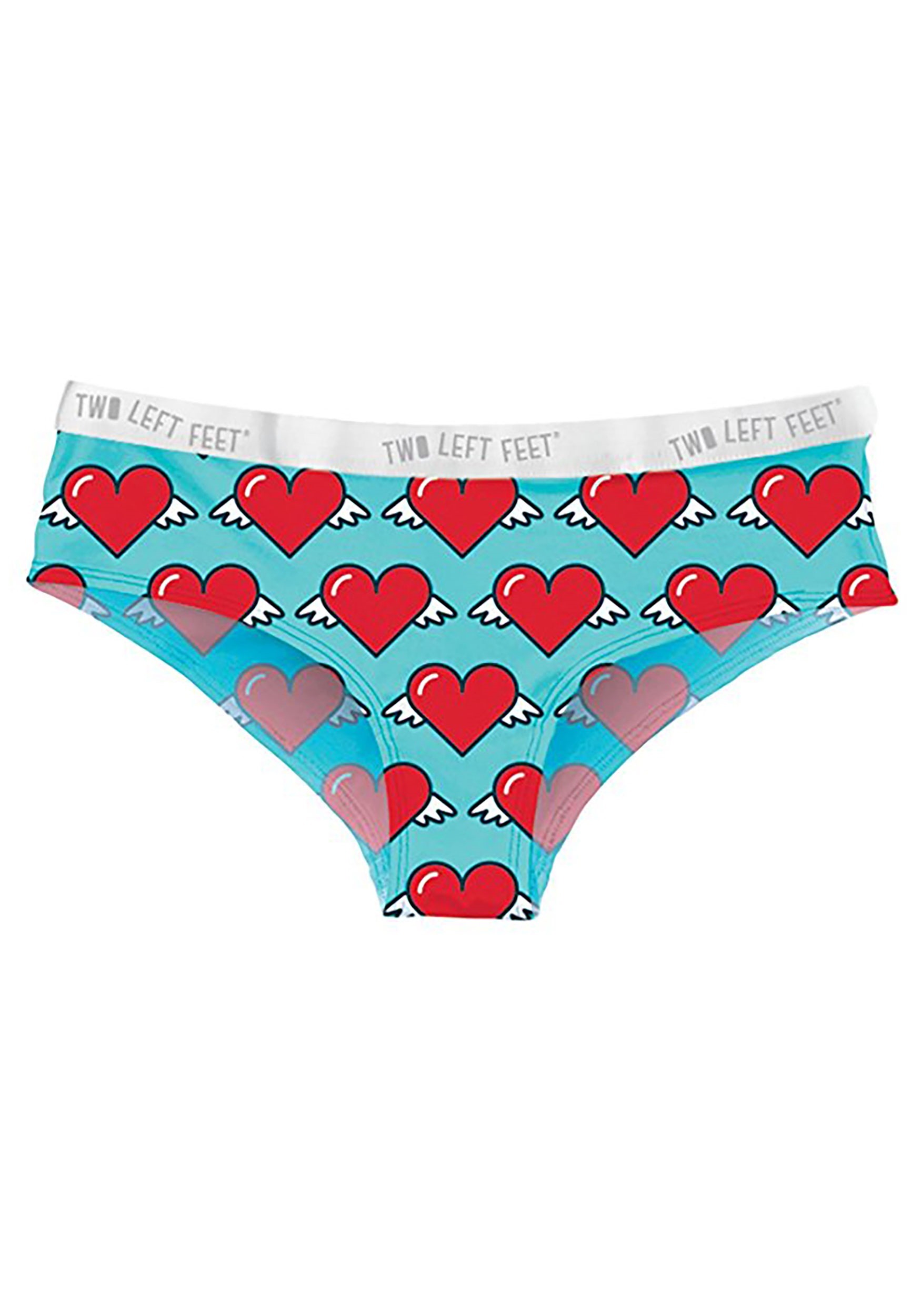Two Left Feet Love is in the Air Hearts Print Womens Hipster Underwear