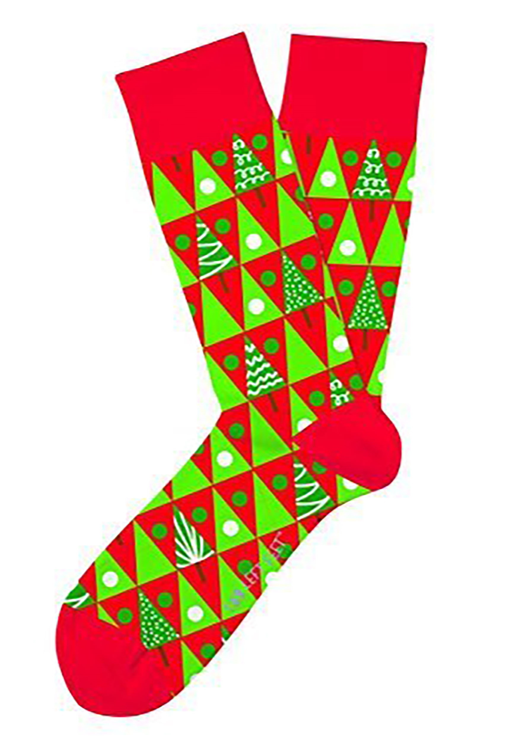 Adult Christmas Pine Grove Two Left Feet Socks