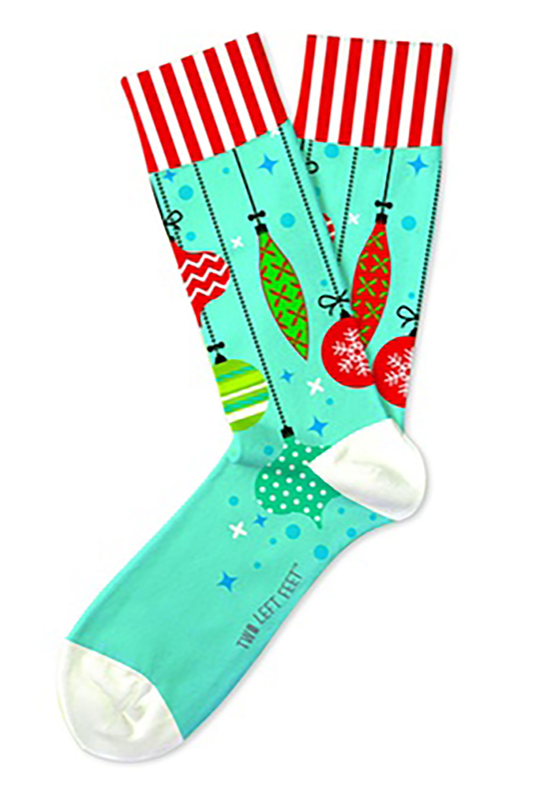 Adult Trim-A-Tree Christmas Ornament Two Left Feet Socks