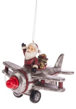 Santa's Ride Airplane Light Up Ornament Update1