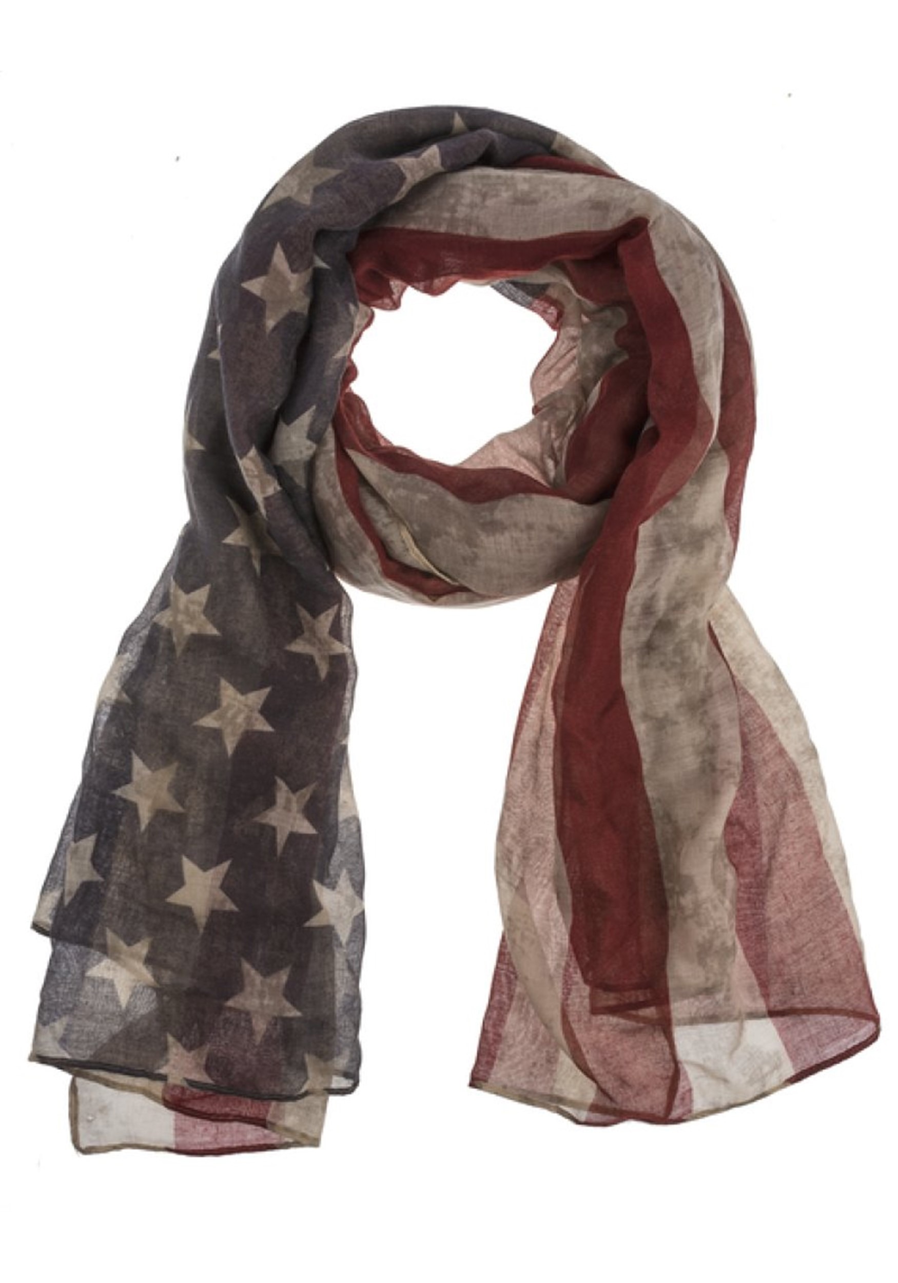 Vintage American Flag Light Weight Scarf Accessory
