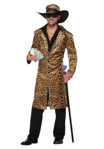 Mens Funky Leopard Pimp Costume