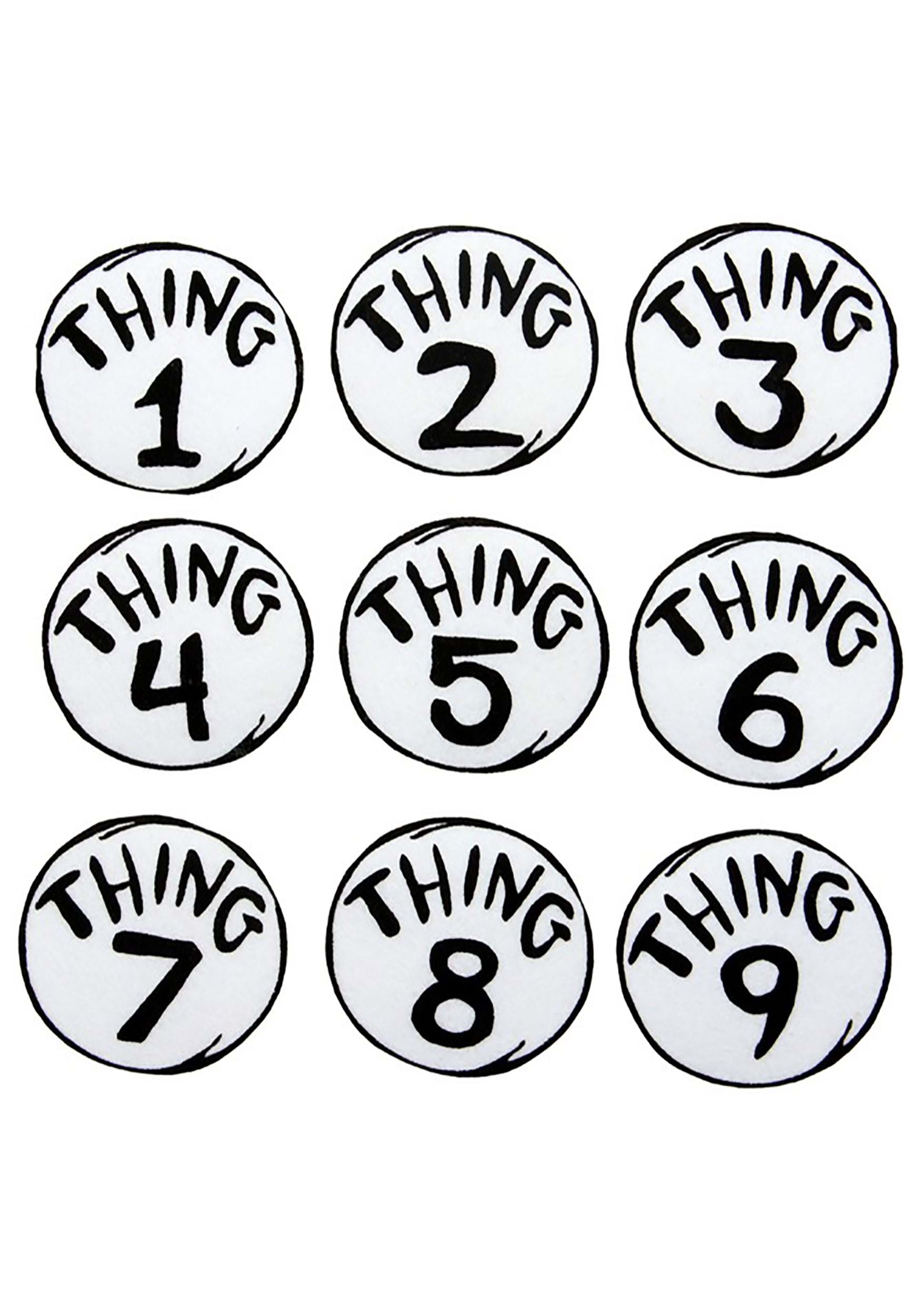 Set of Thing 1-9 Patches