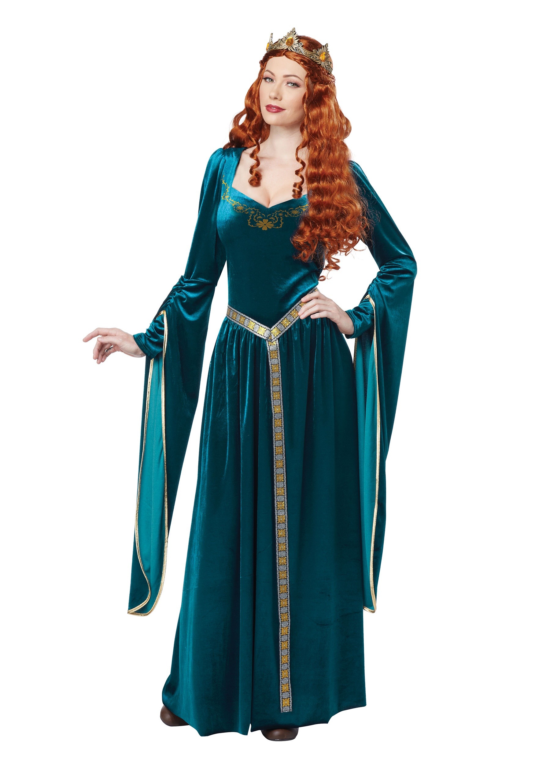 Lady Guinevere Teal Womens Costume