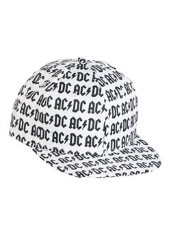 AC/DC Allover Print White Flatbill Snapback Hat