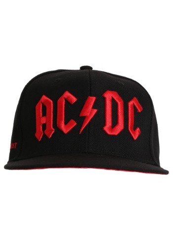 Ac/dc Red 3d Embroidered Logo Snapback Hat