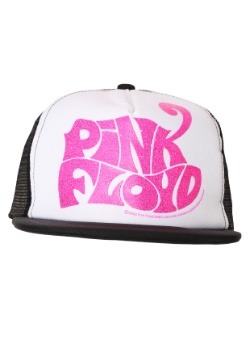 Pink Floyd Pink Glitter Logo Mesh Back Flatbill Trucker hat