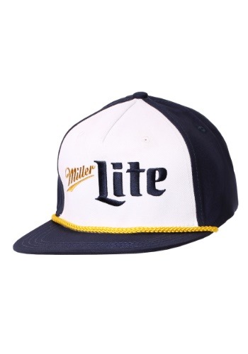 Miller Lite Blue/Gold/White 5 Panel Flatbill Hat