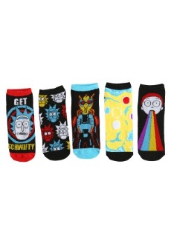 Womens Rick and Morty Schwifty 5 Pair Lowcut Socks