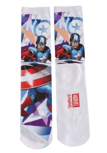 Adult Captain America Photoreal 2-pack Crew Socks