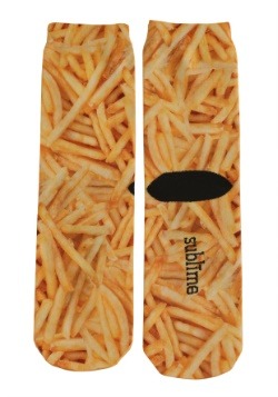 French Fries Adult Crew Socks