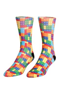 Building Bricks Adult Crew Socks