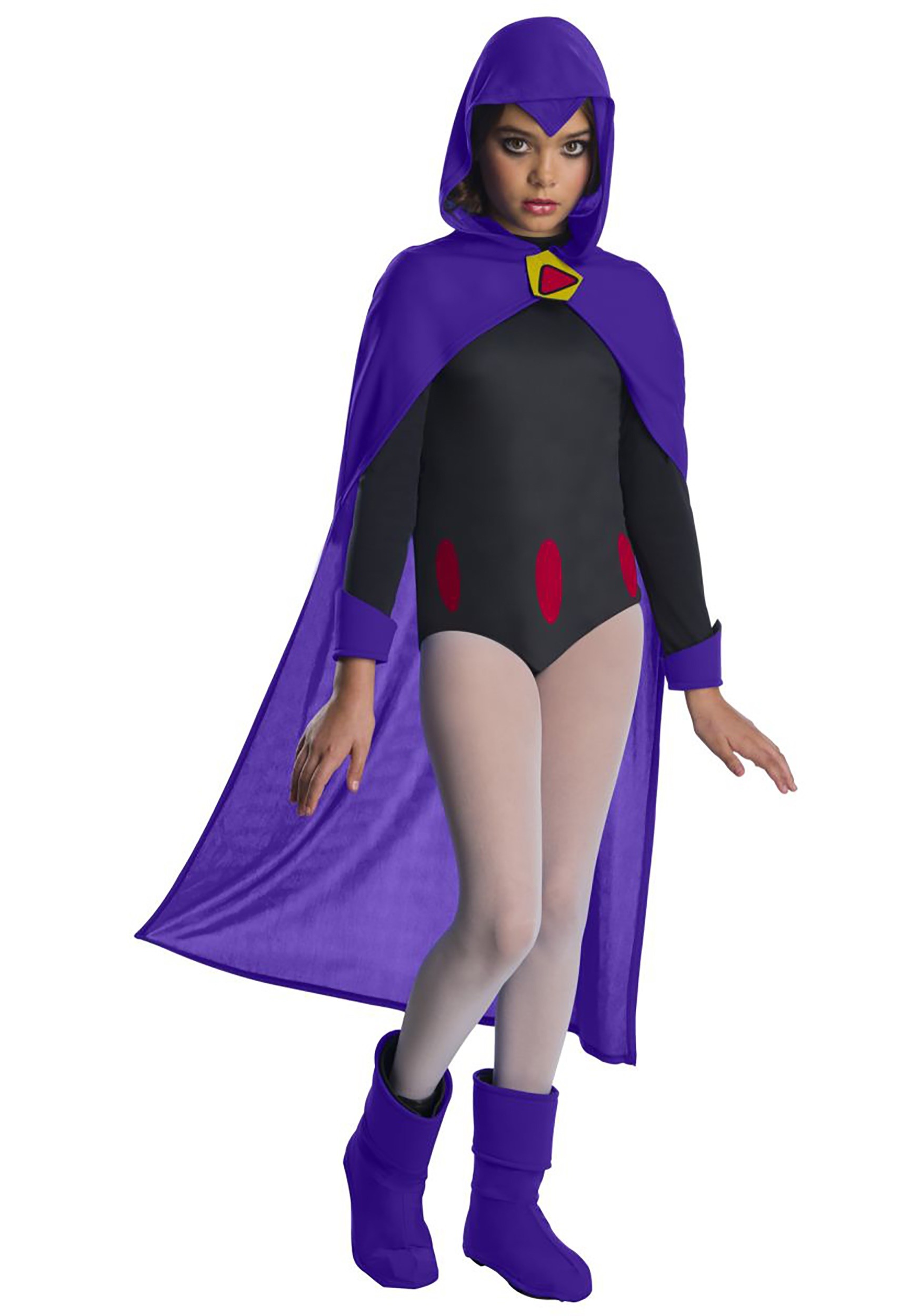 Photos - Fancy Dress Rubies Costume Co. Inc Kids Teen Titans Raven Costume Black/Purple RU7 