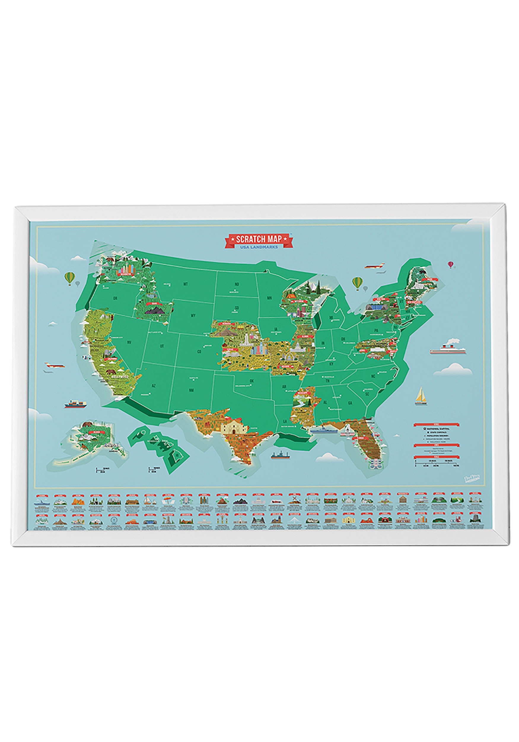 USA Landmarks Scratch Activity Map