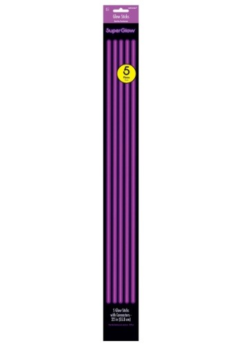 Purple Glowsticks 22 Inch Pack of 5