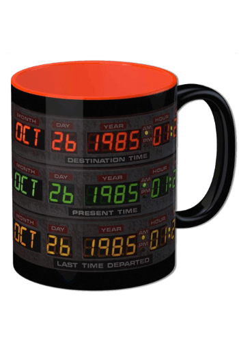 BACK TO THE FUTURE DELOREAN CONTROL PANEL CERAMIC MUG