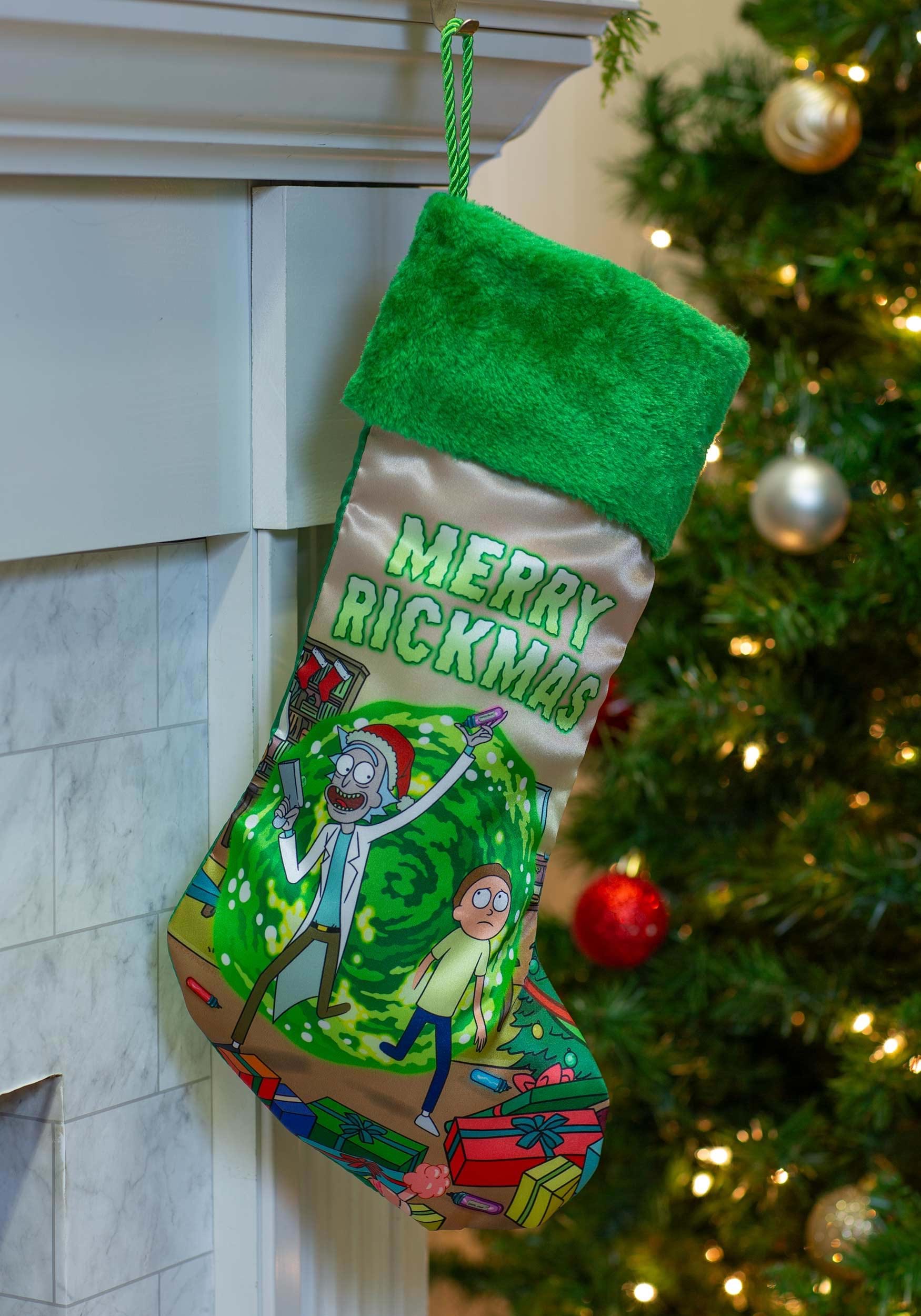 Rick & Morty Satin Christmas Stocking