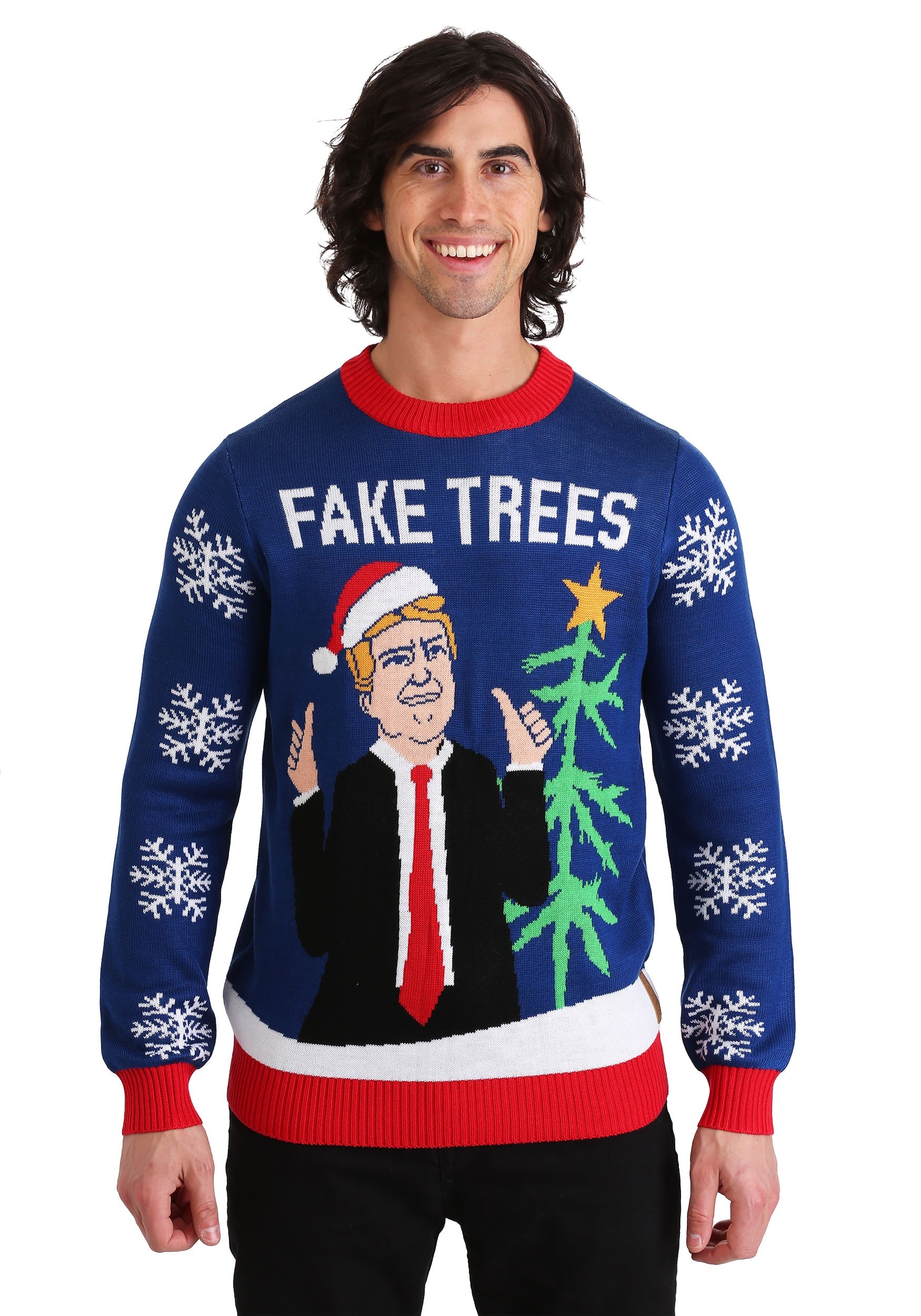 Tipsy Elves - Trump Fake Trees Ugly Christmas sweater
