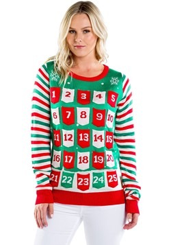 Women's Tipsy Elves Advent Calendar Ugly Christmas Sweater u
