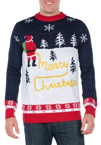 Tipsy Elves Mens Yellow Snow Ugly Christmas Sweater
