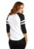 Womens AC/DC Fashion Black/White Raglan Shirt Back