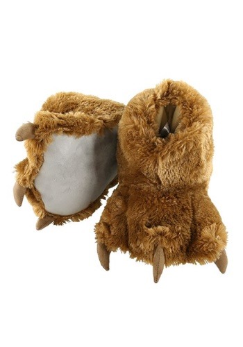 Adult Brown Bear Paw Slippers