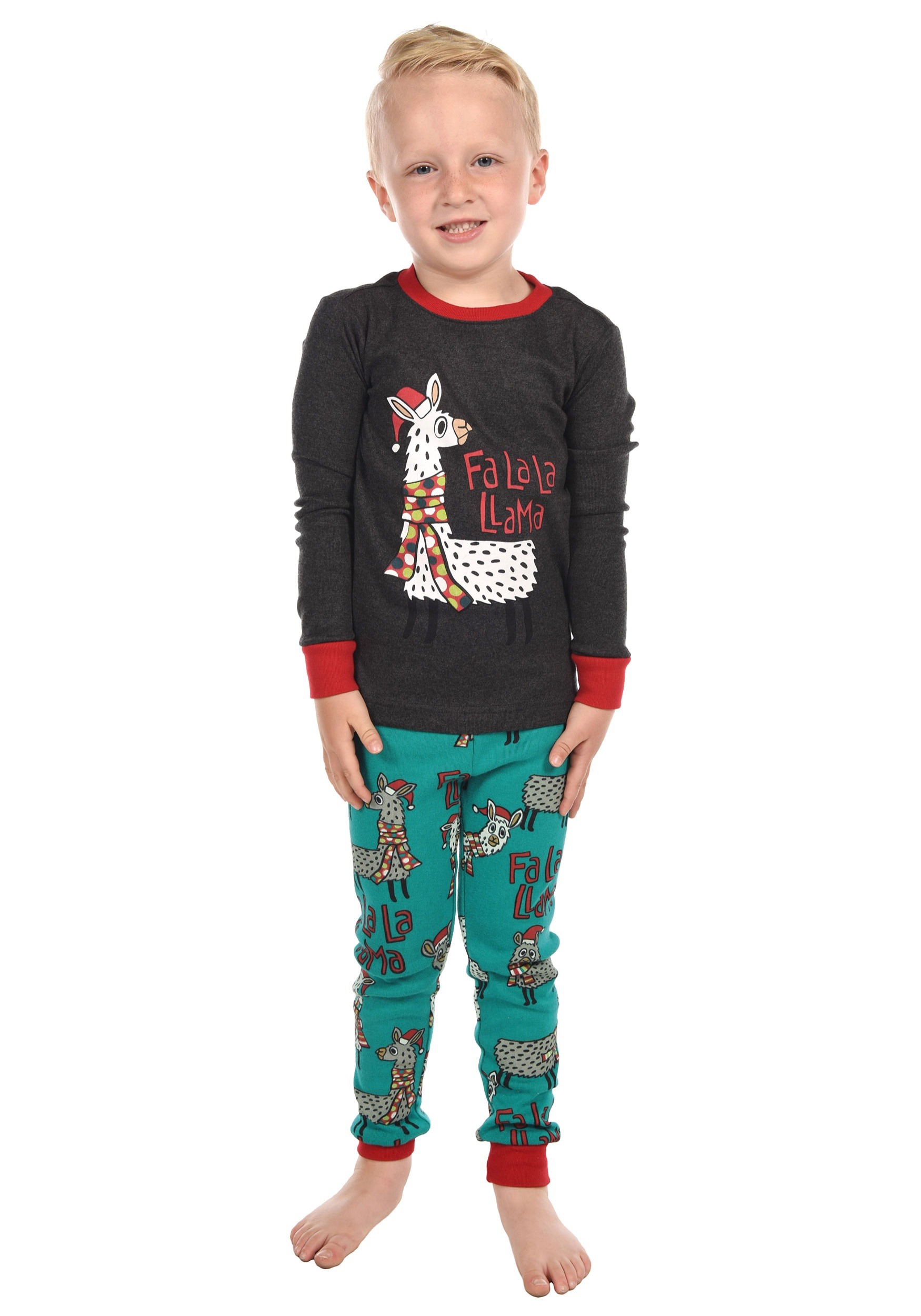 Unisex Kids Llama Long Sleeve Shirt PJ Set