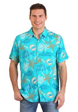 Miami Dolphins Mens Floral Shirt