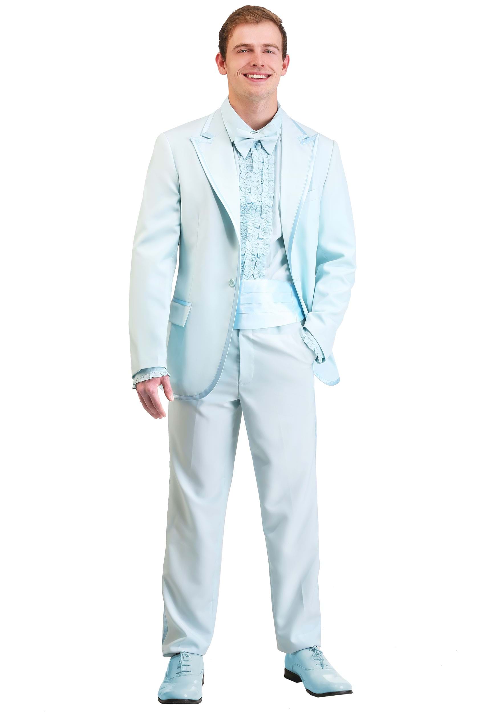 Photos - Fancy Dress FUN Costumes Powder Blue Tuxedo Adult Costume Blue FUN0217AD
