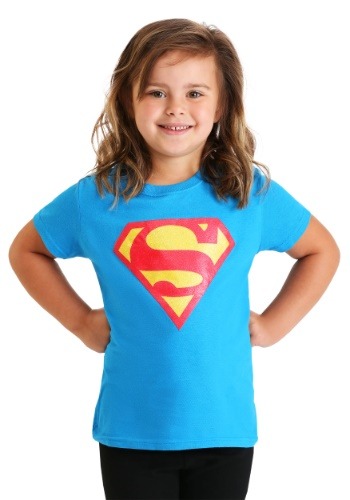 Girl's Glitter Superman Logo T-Shirt