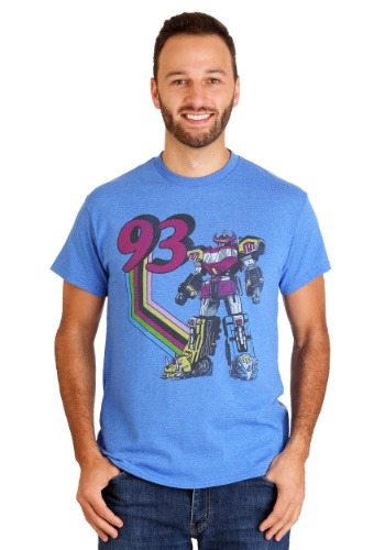Men's Power Rangers Megazord '93 Royal Blue Heather T-Shirt
