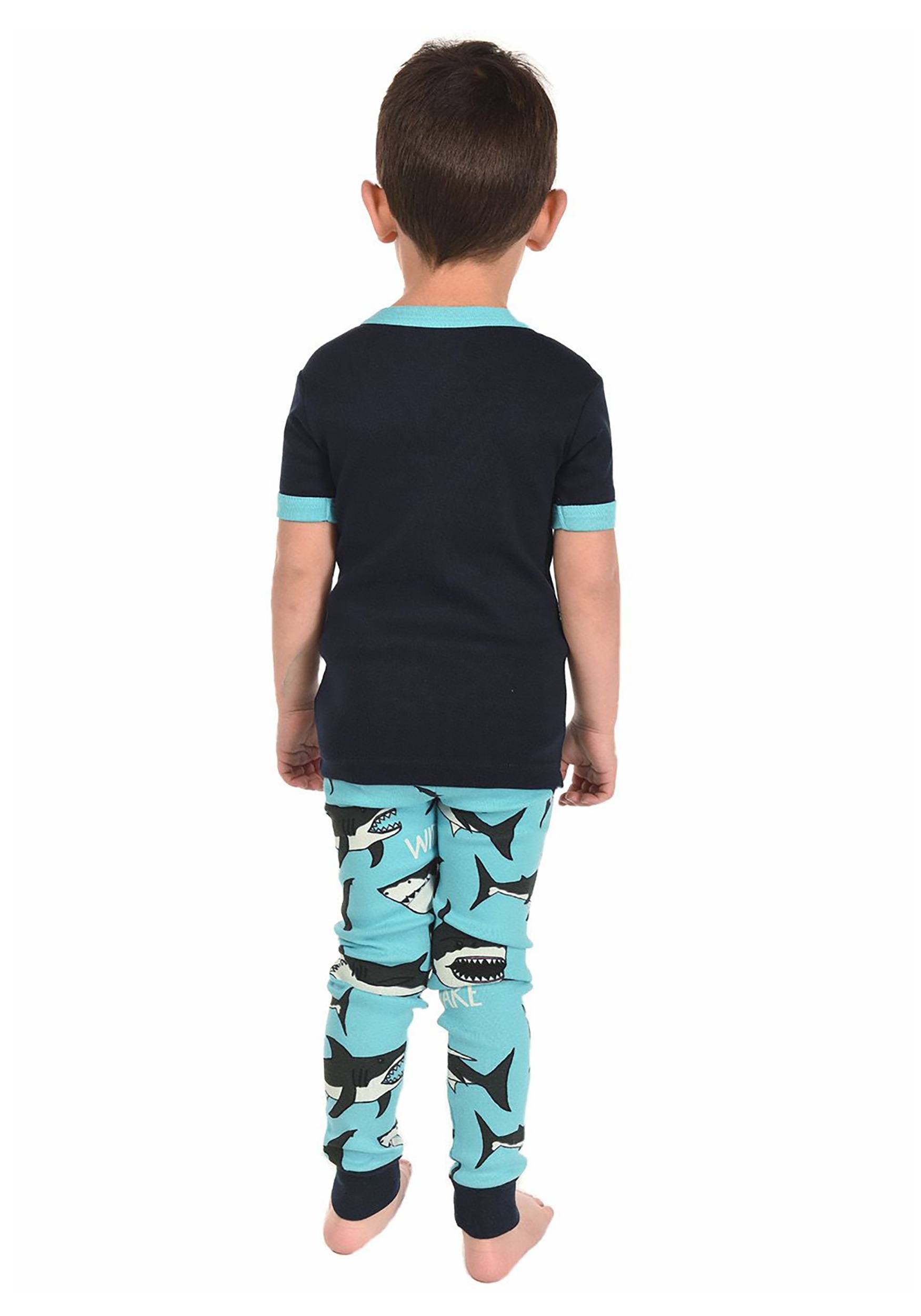 Kid's Wide Awake Shark Short Sleeve Pajama Set