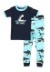 Wide Awake Shark Short Sleeve Kids Pajama Set Alt1